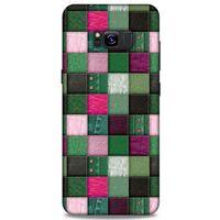 Samsung Galaxy S8 Plus Kılıf Patchwork (34) Slim Armor Kılıf Yeşil Fuşya