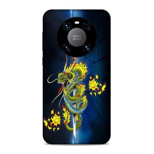 Lopard Huawei Mate 40 Pro Uyumlu Kılıf Tattoo's (2) Kabı Ejderha Dövmesi
