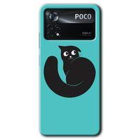 Potkal Hediye Fabrikası Poco x4 Pro Kılıf HD Desen Baskılı Arka Kapak - Cat Vector