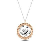 ​Lucky Life 925 Ayar Gumuss  Rose Akrep Burcu Kolye