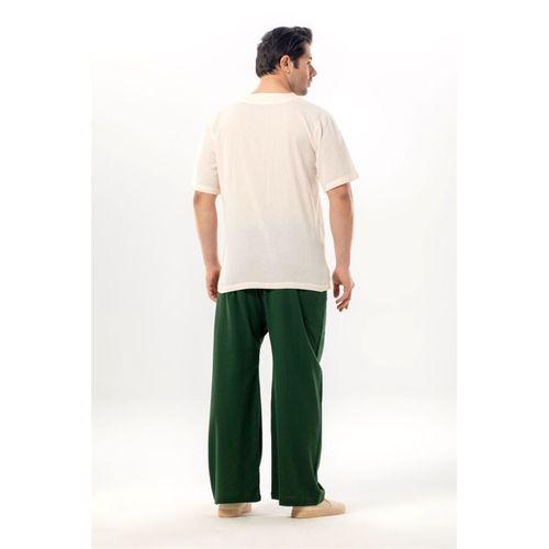 Büyük Beden Kısa Kol Şile Bezi Bisiklet Yaka Erkek Yazlık Tshirt Krem 3002