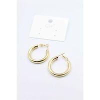 Metal Halka Küpe 2,5cm - Altın