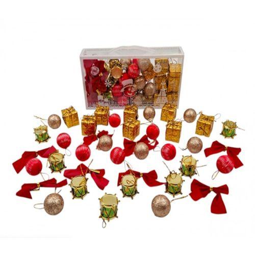 Yılbaşı Süsü Karışık Pvc Kutuda 40Lı