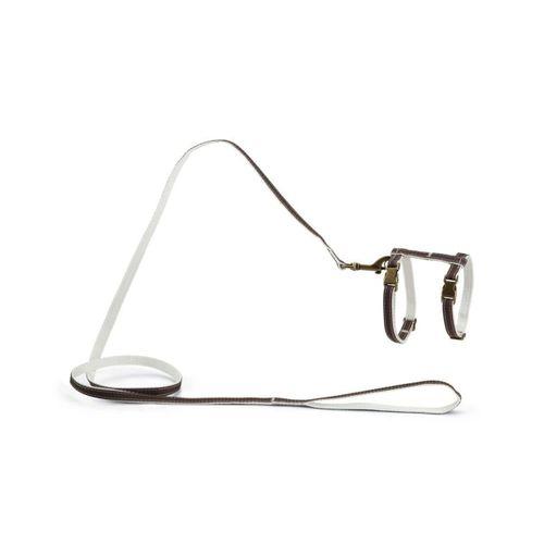 Beeztees DBL Kedi Göğüs Tasması ve Gezdirme Kayışı, 130cm, Kahverengi, 27-45cm