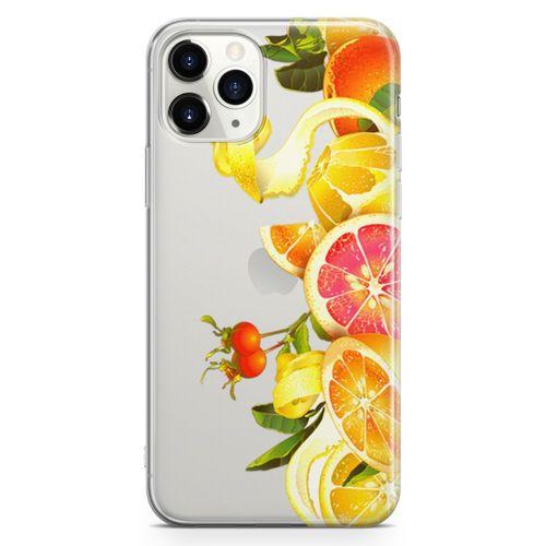 Apple iPhone 11 Pro Kılıf Yapraklı Turunçgiller Arka Kapak Koruma Desenli Full Koruyucu