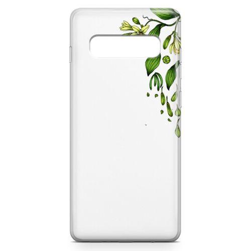 Samsung Galaxy S10 Kılıf Vanilya Çiçeği Arka Kapak Koruma Desenli Full Koruyucu