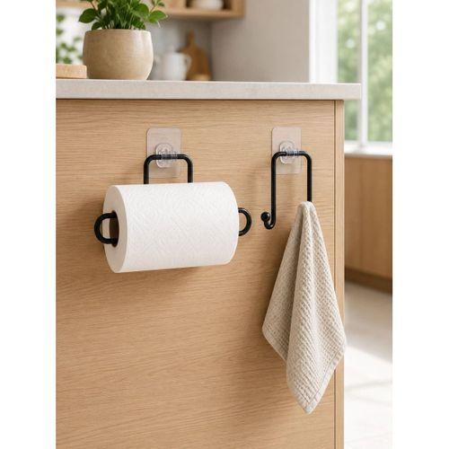 Banyo Ve Mutfak İçin Yapışkanlı Havlu Askılığı Ve Rulo Kağıt Tutucu Set