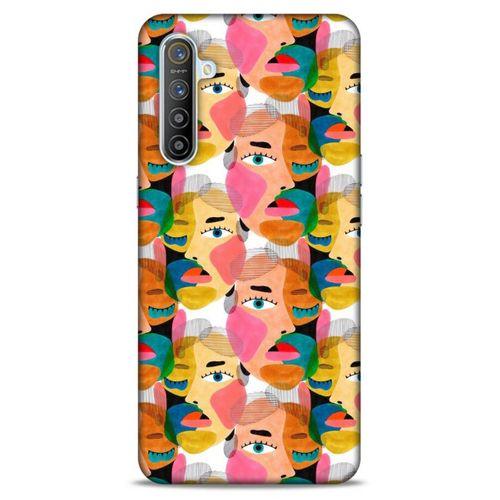 Lopard Oppo Realme XT Uyumlu Kılıf Sürreal Yüzler ♀ (6) Silikon Kılıf Desenli