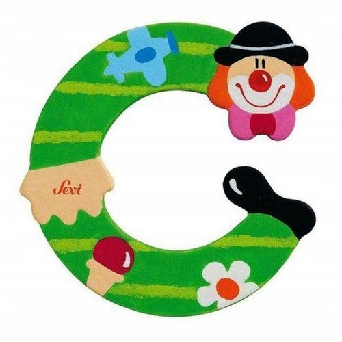 Eğitici Oyuncak Palyanço Ahşap Harf C