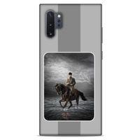 Samsung Galaxy Note 10 Plus Kılıf Atatürk (39) Liquid Crystal Kılıf Gri Şerit