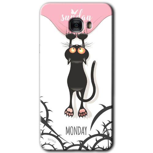 Samsung Galaxy C7 HD Baskılı Kılıf + 9D Tam Ekran Koruyucu - Dark Sunday