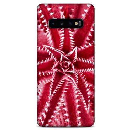 Lopard Samsung Galaxy S10 Plus Uyumlu Kılıf Bahar (27) Tasarımlı Kılıf Kırmızı