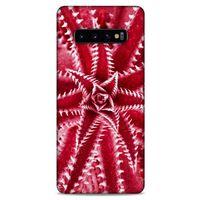 Lopard Samsung Galaxy S10 Plus Uyumlu Kılıf Bahar (27) Tasarımlı Kılıf Kırmızı