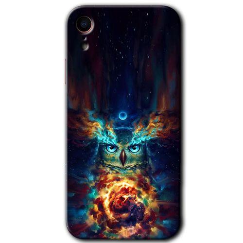 MRCİLETİSİM iPhone XR Kılıf Baskılı Kapak - Ballı Baykuş +Tam Ekran Koruyucu
