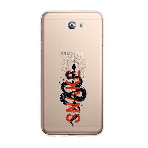 Samsung J7 Prime Snake Premium Şeffaf Silikon Kılıf