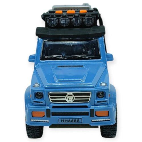 Sesli Işıklı Metal Off- Road Araba 17 cm - D700-04 - Mavi