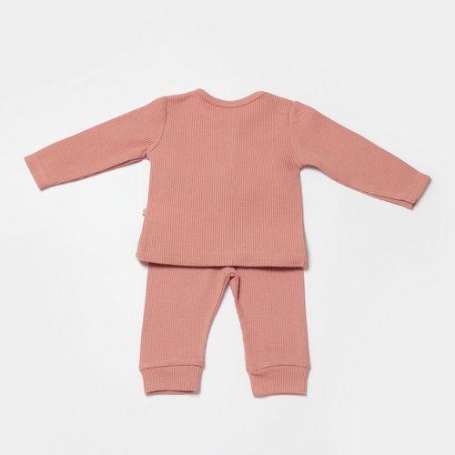 Bibaby Bibaby Biorganic Waffle Smile 2'Li Takım 59785 Red-Brown