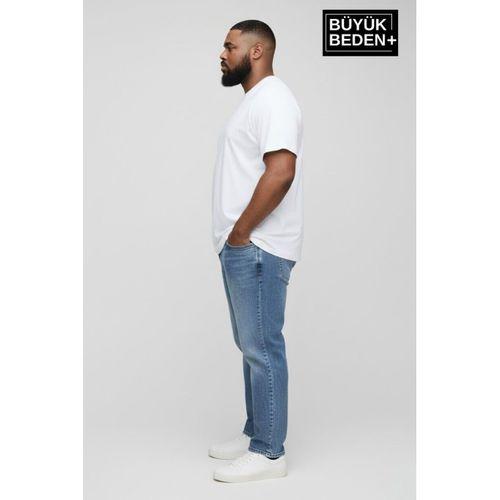 Büyük Beden Erkek Basic Tişört – Pamuklu Düz T-Shirt 3XL-6XL SPR26BTS10