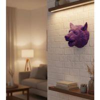 Dekoratif Mor Kurt Duvar Heykeli Asılabilir Hediyelik 25x19 Cm