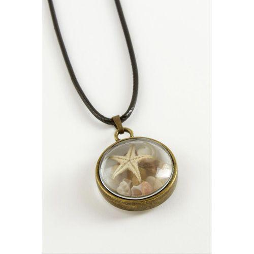 Deniz Yıldızı Bombeli Canlı Kolye