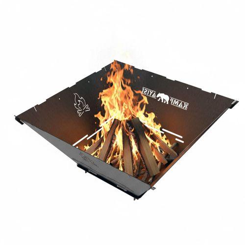 Kamp Ayısı® FireNest™: Basic Taşınabilir Ateş Çukuru - 3mm Karbon Çelik, Çantalı
