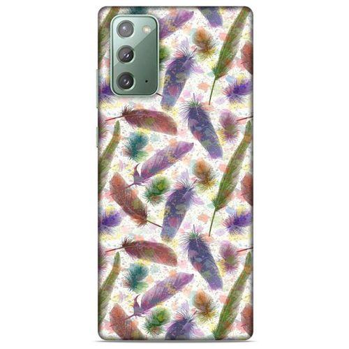 Samsung Galaxy Note 20 Kılıf Desenli Özel Seri Tüyler (33) Hybrid Kılıf