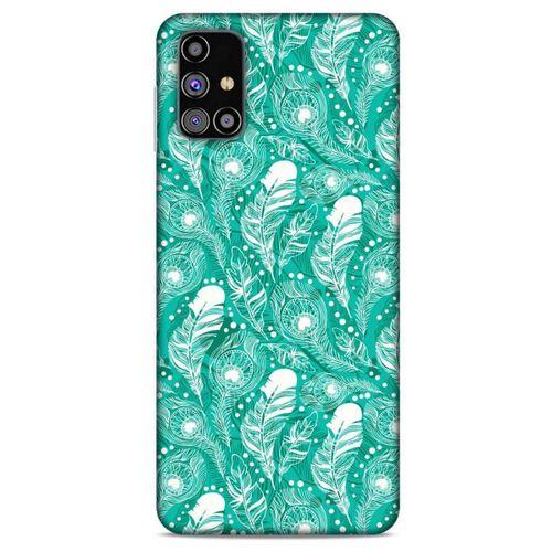 Samsung Galaxy M31s Kılıf Desenli Özel Seri Tüyler (45) Liquid Air Kılıf