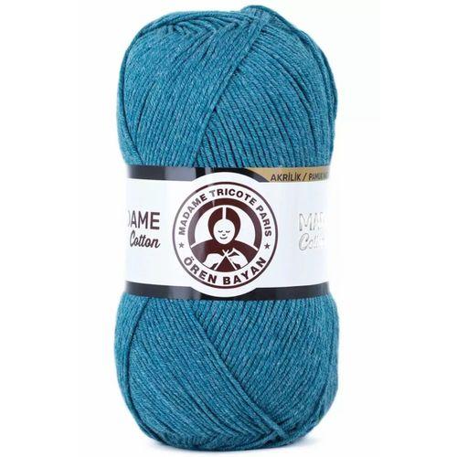 1 Adet Madame Cotton El Örgü İpi Yünü 100 gr 050 Petrol Mavi