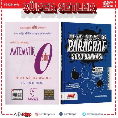 Karekök TYT Matematik Sıfır ve AKM Paragraf Soru Bankası Seti 2 Kitap