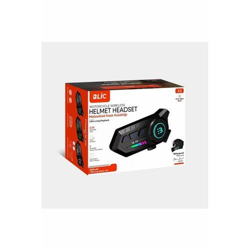 X3 Motor Kask Kulaklık Rgb Modlu Su Geçirmez 5.3 Bluetooth Intercom