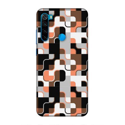 Xiaomi Redmi Note 8 Uyumlu Kılıf Insomnia (47) Crystal Flex Kılıf Siyah Portakal