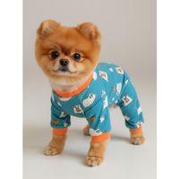 Puggy Pie Köpek Pijama Tulum | Küçük Irk Pamuklu Köpek Tulumu | Tüy Dökülmesini Azaltır | Penye Dog Pajamas