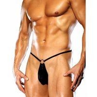 Fantezi Halkalı Seksi Siyah Erkek String