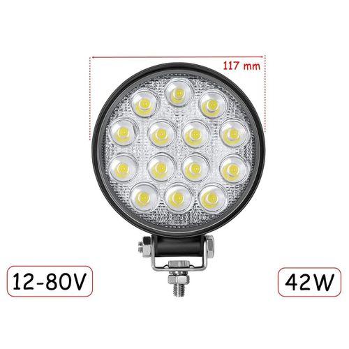 SEVGENT 14 Ledli Yuvarlak Far 12V-80V 42W