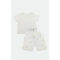 Bistyle Bistyle 2li Takım Şort Müslin Little Boats 14126 Ekru