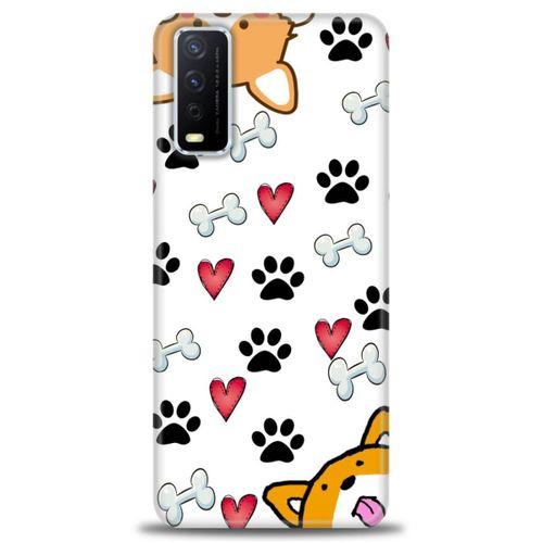 Vivo Y20 Kılıf HD Baskılı Kılıf - Dog + Tam Ekran Koruyucu