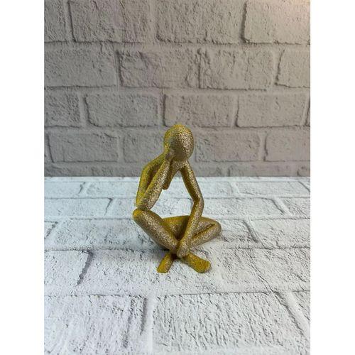 Minimal Sarı İnsan Figürü Biblo Ev Ve Ofis Dekoru