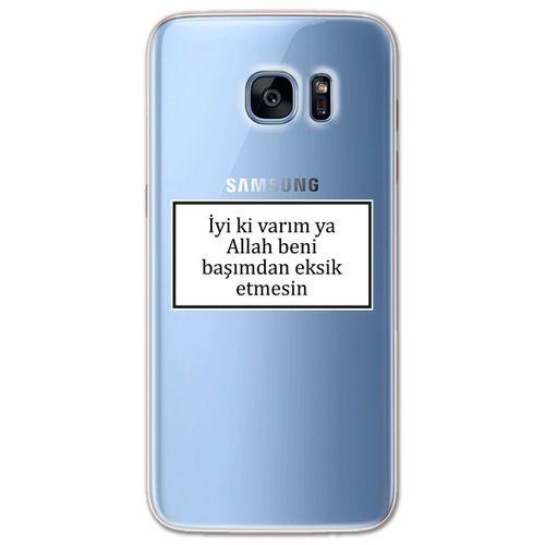 Galaxy S7 Edge Kılıf HD Yazı Baskılı Silikon Arka Kapak - Yazı 11