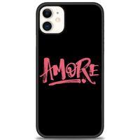 iPhone 11 Kılıf HD Baskılı Kılıf - Amore + Tam Ekran Koruyucu