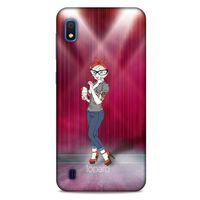 Samsung Galaxy A10 Kılıf FunnyMaX (50) Shockproof Kılıf Koyu Pembe Kedi