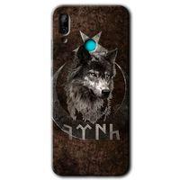 MRCİLETİSİM Huawei P smart 2019 Kılıf HD Desen Baskılı Arka Kapak + Temperli Cam - Bozkurt Göktürk