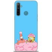 Realme 6i Kılıf HD Baskılı Kılıf - SpongeBob + Tam Ekran Koruyucu