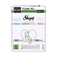 Sleepy Sleepy Natural Double Soft Bebek Bezi Ultra Paket 6 Beden 62 Adet