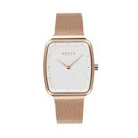 Obaku Denmark V267LXVIMV Quartz Hasır Rose Beyaz Kadran 27 mm Kadın Kol Saati