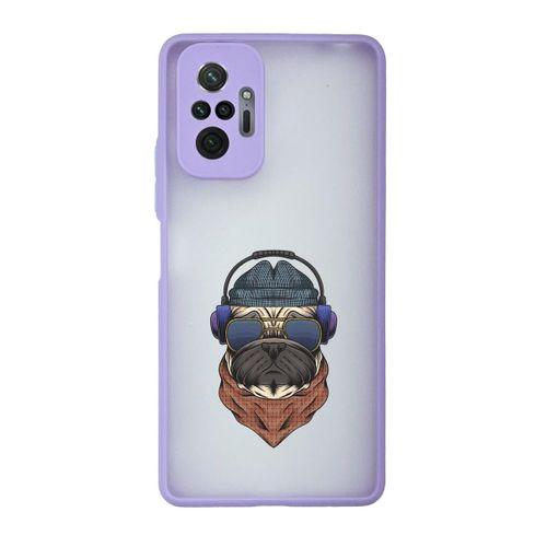 Xiaomi Redmi Note 10 Pro Uyumlu Pug Desenli Kamera Korumalı Buzlu Şeffaf Lüx Telefon Kılıfı