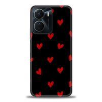 Tecno Spark 9 Pro Kılıf HD Baskılı Kılıf - Kırmızı Kalpler + Tam Ekran Koruyucu
