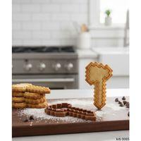 Anahtar Figürlü Mini Kurabiye Kalıbı ve Hamur Kesici – Şeker Hamuru ve Oyun Hamuru İçin Tek Parça Kalıp