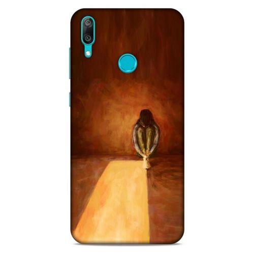 Huawei Y7 Prime 2019 Kılıf Depresyon (47) Crystal Flex Kılıf Siyah Kırmızı