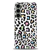Samsung Galaxy S23 Plus Kılıf HD Baskılı Kılıf - Renkli Leopar + Tam Ekran Koruyucu