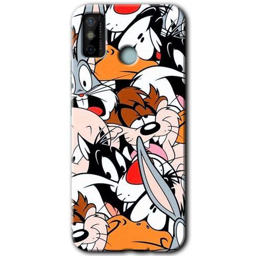 MRCİLETİSİM Tecno Spark 6 Go Kılıf HD Desen Baskılı Arka Kapak+Temperli Cam - Karakterler